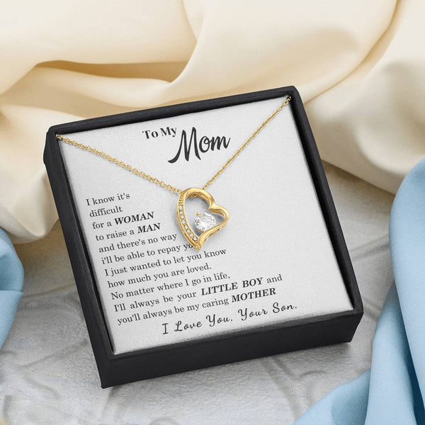 [ Few left only ]  To My Mom - I Love You Mother - Forever Love Necklace