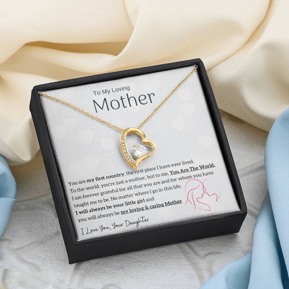 To My Loving Mother - You are my sunshine, I will always be your little girl (Only a Few Left) - Forever Love Necklace