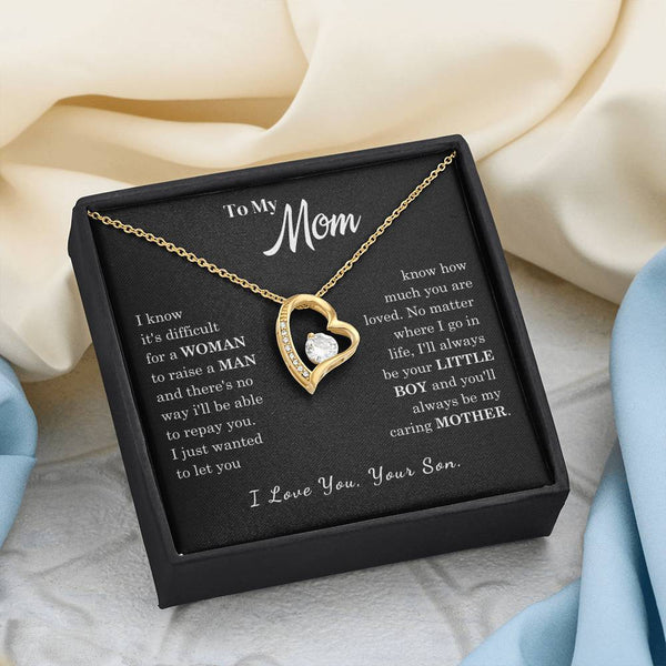 [ Few left only ]  To My Mom - Loved Mother - Forever Love Necklace