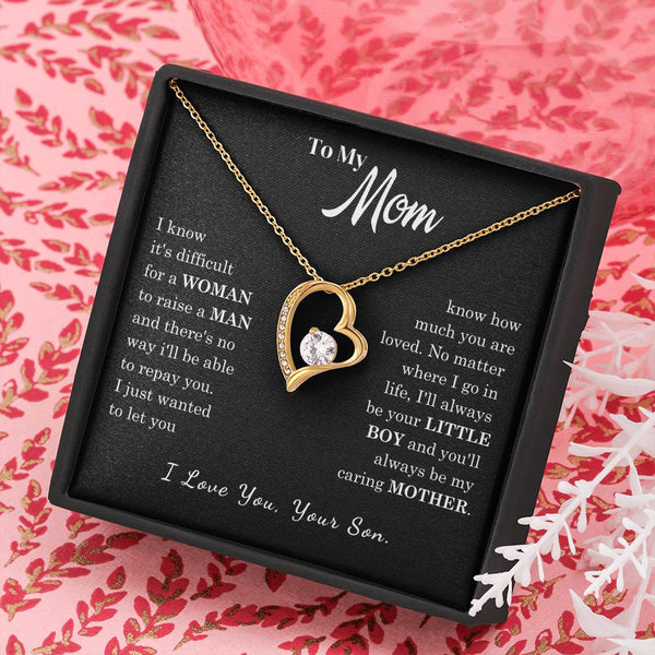 [ Few left only ]  To My Mom - Loved Mother - Forever Love Necklace