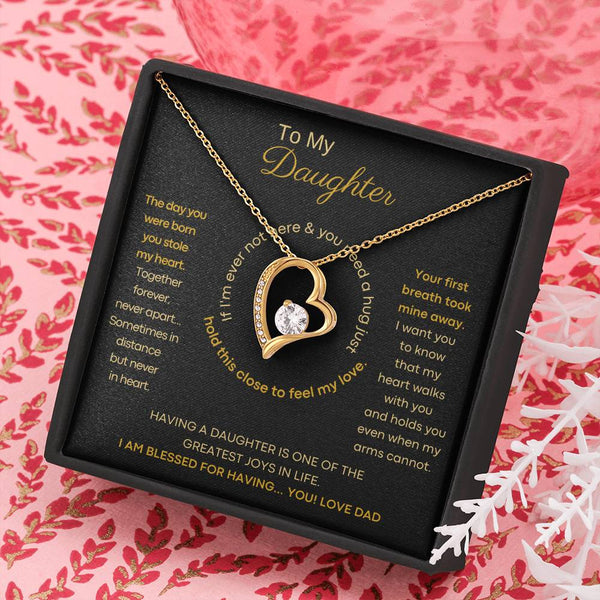 [ Few left only ] To My Daughter - Hold this necklace close to feel my love
