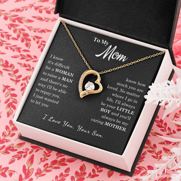 [ Few left only ]  To My Mom - Loved Mother - Forever Love Necklace