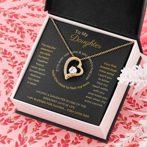 [ Few left only ] To My Daughter - Hold this necklace close to feel my love