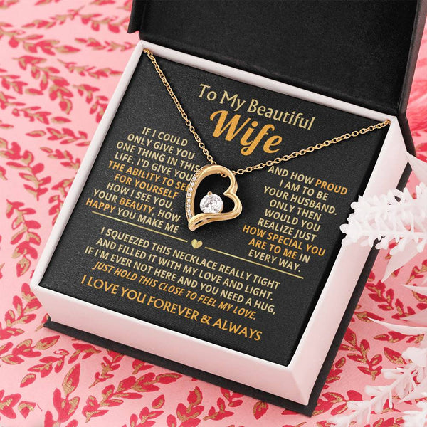 (Only a few left) TO MY BEAUTIFUL WIFE -  I squeezed this necklace really tight and filled it with my love