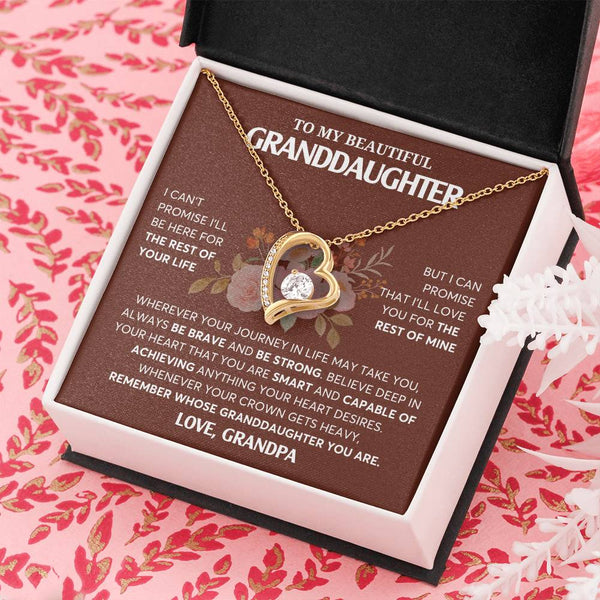 To My Granddaughter Necklace, Granddaughter Jewelry Gift,  Granddaughter Necklace,  Gift For Her, Best Gift For Girls