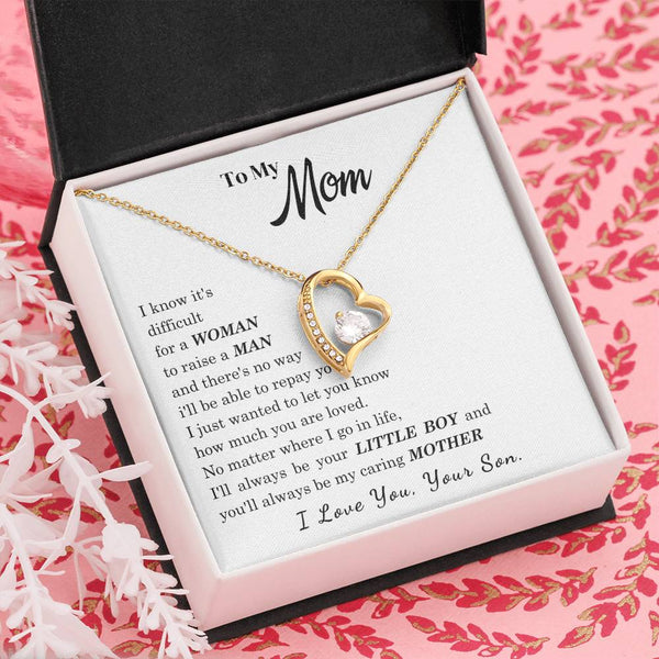 [ Few left only ]  To My Mom - I Love You Mother - Forever Love Necklace