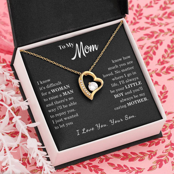 [ Few left only ]  To My Mom - Loved Mother - Forever Love Necklace