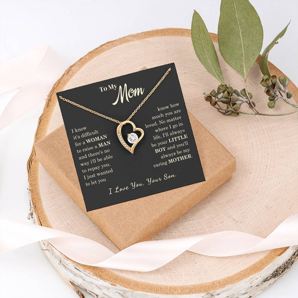[Almost Sold Out] To My Mom - I Love You Mother  - Forever Love Necklace