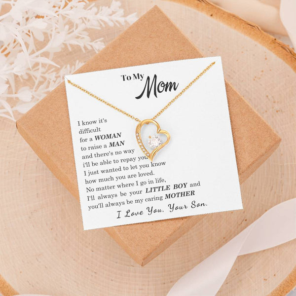 [ Few left only ]  To My Mom - I Love You Mother - Forever Love Necklace