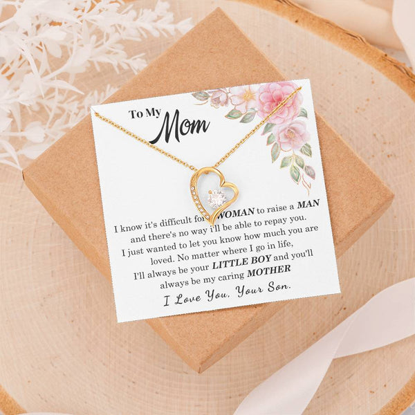 [Only a few left] To My Loving Mother - I love you  (Forever Love Necklace)