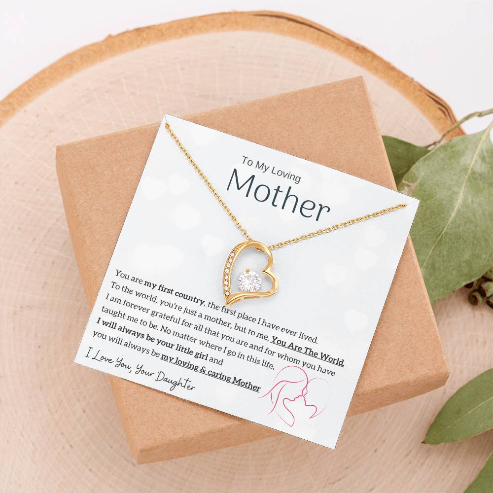 To My Loving Mother - You are my sunshine, I will always be your little girl (Only a Few Left) - Forever Love Necklace