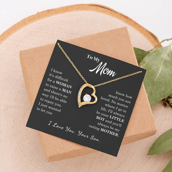 [ Few left only ]  To My Mom - Loved Mother - Forever Love Necklace