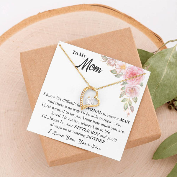 [Only a few left] To My Loving Mother - I love you  (Forever Love Necklace)