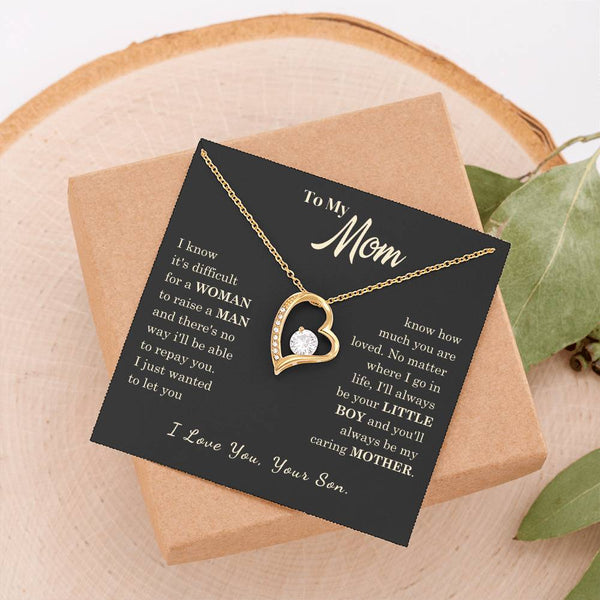 [Almost Sold Out] To My Mom - I Love You Mother  - Forever Love Necklace