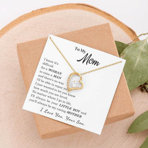 [ Few left only ]  To My Mom - I Love You Mother - Forever Love Necklace