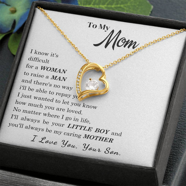 [ Few left only ]  To My Mom - I Love You Mother - Forever Love Necklace