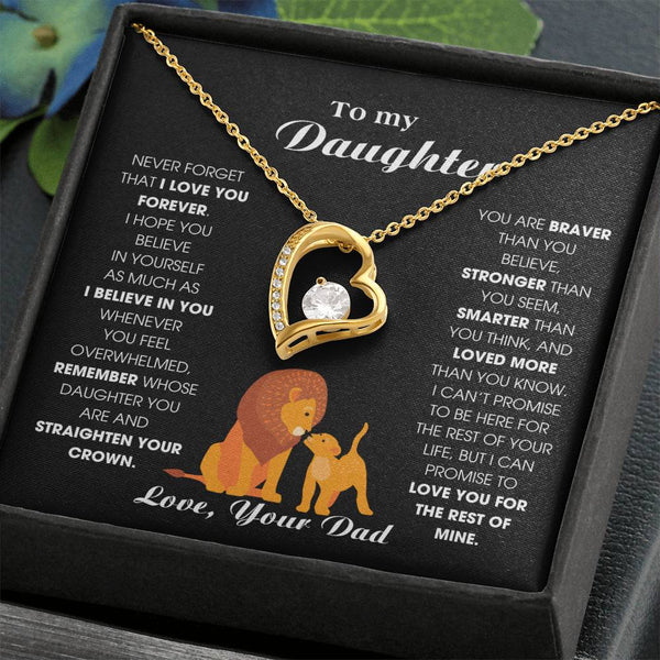 [ Forever love necklace ] To My Daughter, Never Forget That I Love You Forever