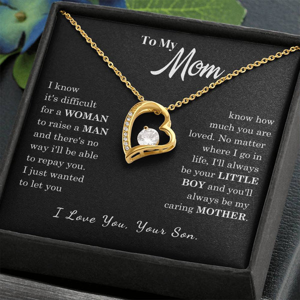 [ Few left only ]  To My Mom - Loved Mother - Forever Love Necklace