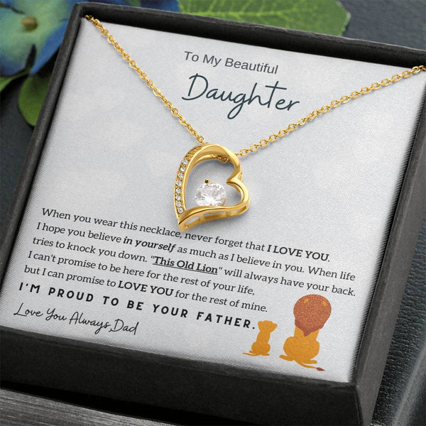 (Forever Love Necklace) To My Daughter,  I'm Proud To Be Your Father - Amz