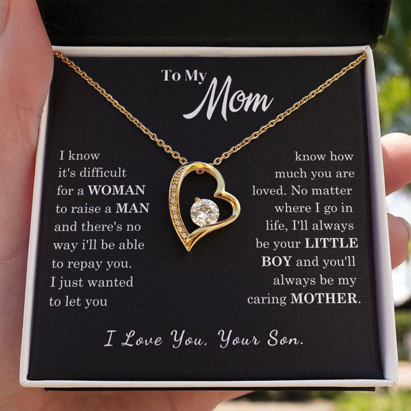 [ Few left only ]  To My Mom - Loved Mother - Forever Love Necklace