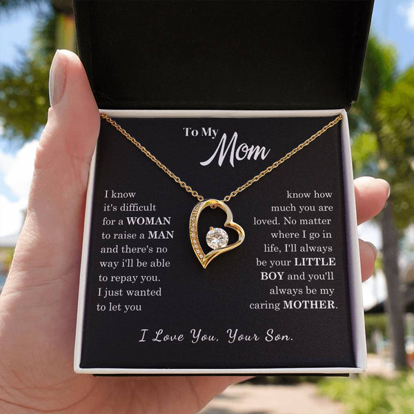 [ Few left only ]  To My Mom - Loved Mother - Forever Love Necklace