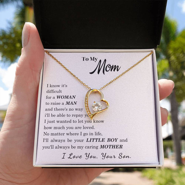 [ Few left only ]  To My Mom - I Love You Mother - Forever Love Necklace