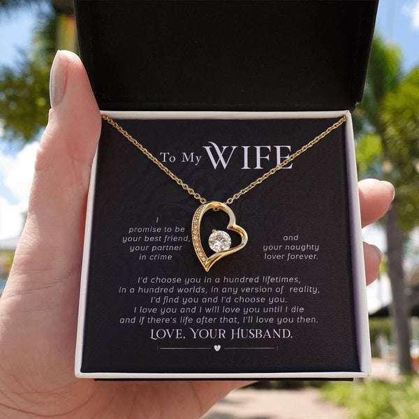 Gift For Wife, Wife Birthday Gift, Anniversary Gift For Wife, Wife Necklace , Love Card