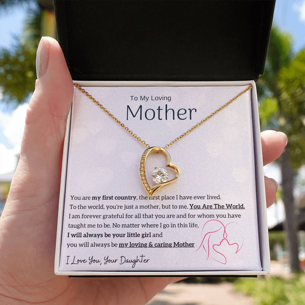 To My Loving Mother - You are my sunshine, I will always be your little girl (Only a Few Left) - Forever Love Necklace