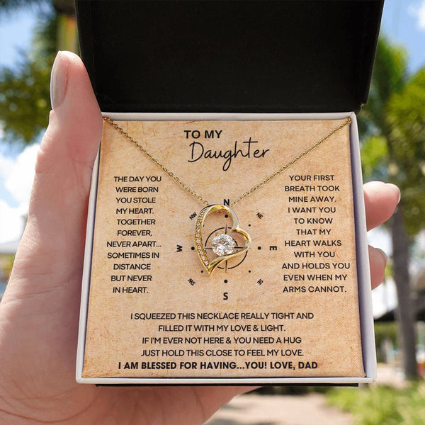 [ Forever Love ] To My Daughter - Hold this necklace close to feel my love