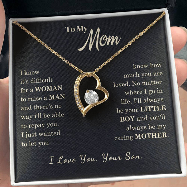 [Almost Sold Out] To My Mom - I Love You Mother  - Forever Love Necklace
