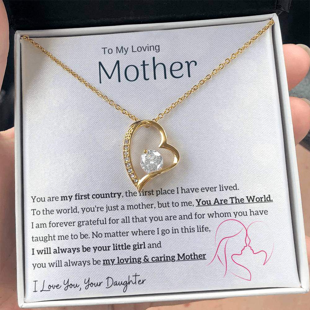 To My Loving Mother - You are my sunshine, I will always be your little girl (Only a Few Left) - Forever Love Necklace