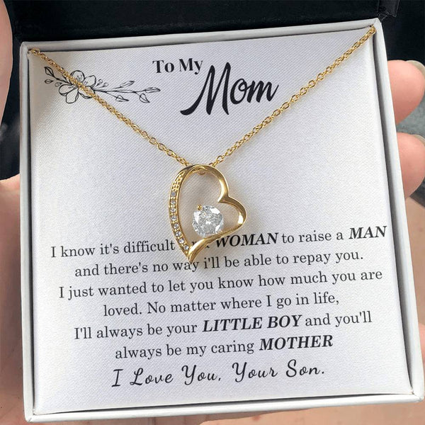 [Only a few left] To My Mom - I Love You Mother  - Forever Love Necklace