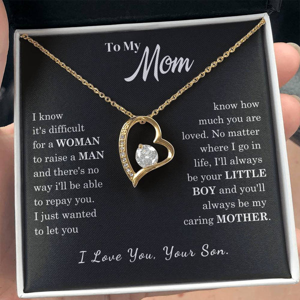[ Few left only ]  To My Mom - Loved Mother - Forever Love Necklace
