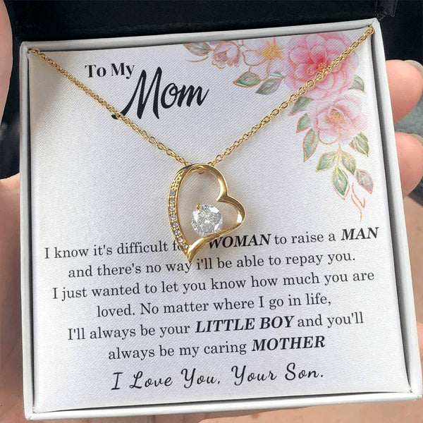 [Only a few left] To My Loving Mother - I love you  (Forever Love Necklace)