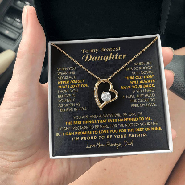 [Few left only] To My Dearest Daughter , If you need a hug, just hold this close to feel my love