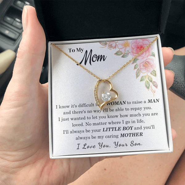 [Only a few left] To My Loving Mother - I love you  (Forever Love Necklace)