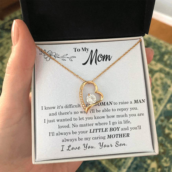 [Only a few left] To My Mom - I Love You Mother  - Forever Love Necklace