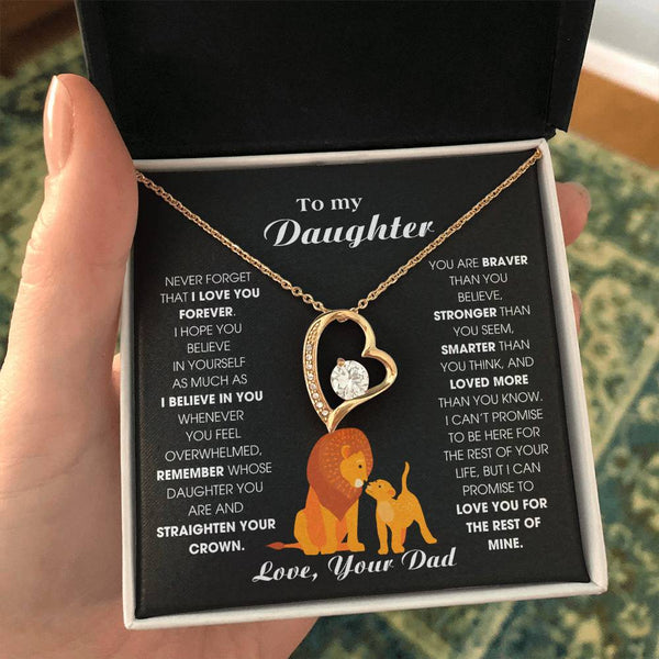 [ Forever love necklace ] To My Daughter, Never Forget That I Love You Forever