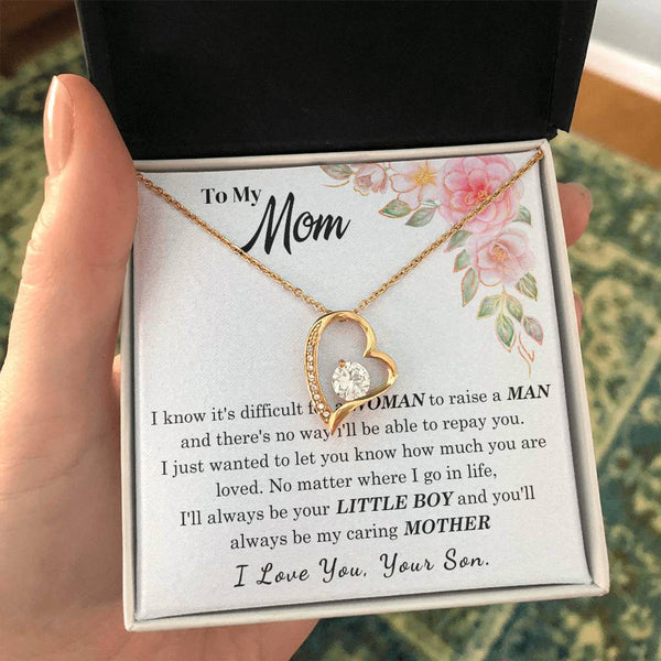 [Only a few left] To My Loving Mother - I love you  (Forever Love Necklace)