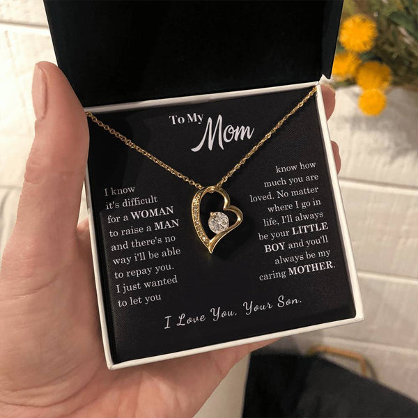 [ Few left only ]  To My Mom - Loved Mother - Forever Love Necklace