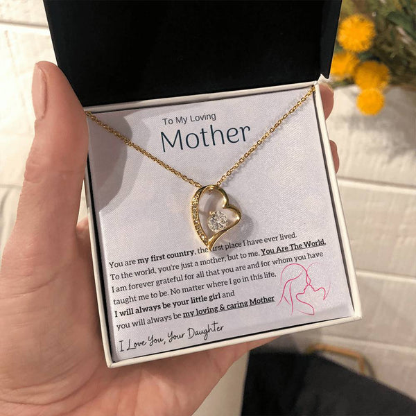 To My Loving Mother - You are my sunshine, I will always be your little girl (Only a Few Left) - Forever Love Necklace