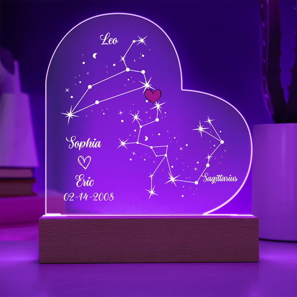 Personalized Astrology Star Night Light
