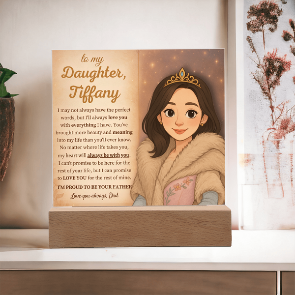 [Personalized] “To My Daughter” Acrylic Keepsake from Dad