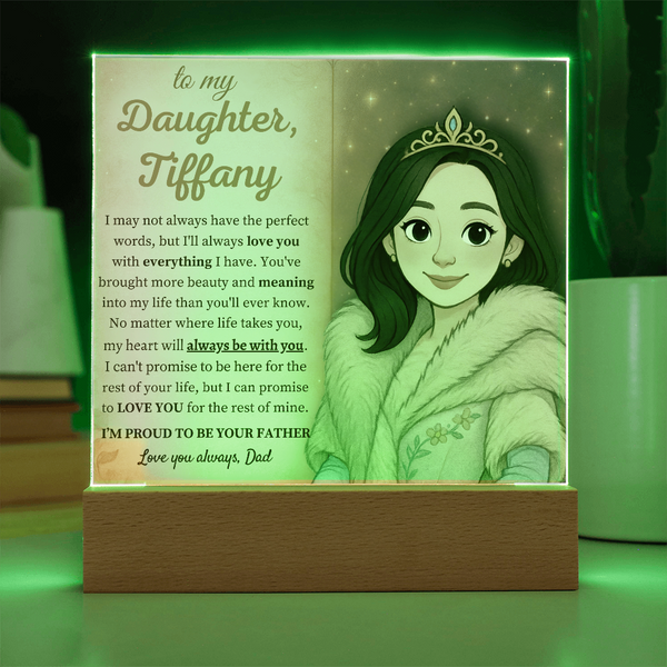 [Personalized] “To My Daughter” Acrylic Keepsake from Dad