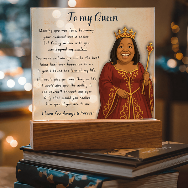[Personalized] "To My Queen" Acrylic Plaque for Your Wife