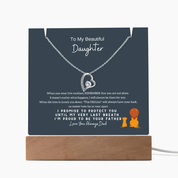 To My Daughter - I Promise To Protect You Until My Very Last Breath [Acrylic Plaque & Necklace]