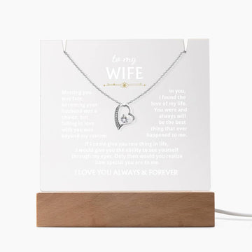 [Few left only] To My Wife - You were and always will be the best thing that ever happened to me [Acrylic Plaque & Necklace]