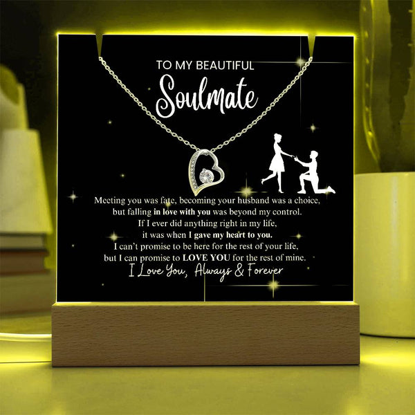 (Almost Gone) To My Beautiful Soulmate - I Was Right When I Gave The Control Of My Heart To You! [Acrylic Plaque & Necklace]