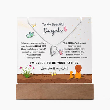 [Almost Gone] To My Beautiful Daughter, I'm proud to be your father [Acrylic Plaque & Necklace]