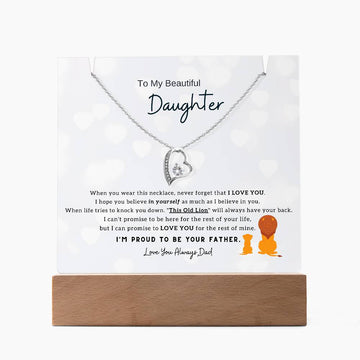 [Acrylic Plaque & Necklace] To My Beautiful Daughter, I'm proud to be your father